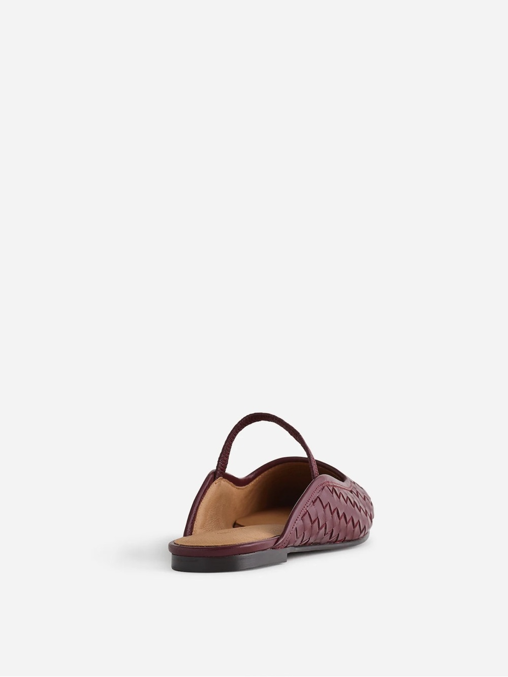 Madewell The Greta Ballet Flat Mule in Deep Merlot Weave Maroon Size 9.5 - Picture 3 of 9